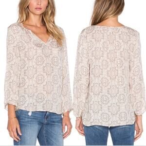 Joie Zambezi Butterfly Print Long Sleeve Blouse Size XXS